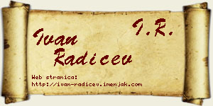 Ivan Radičev vizit kartica